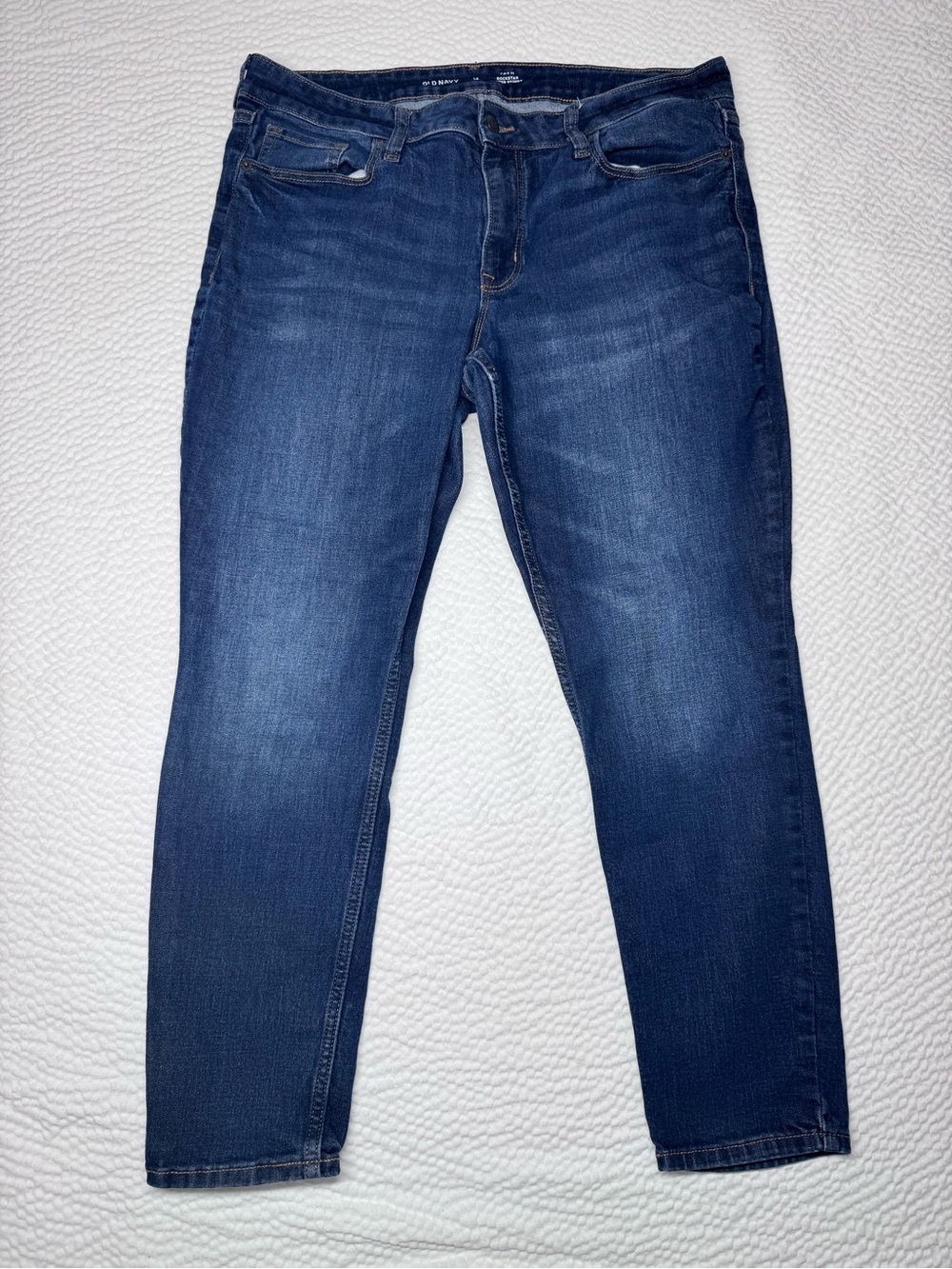 Old Navy Rockstar Super Skinny Jeans Size 14 Short Mid Rise Dark Wash